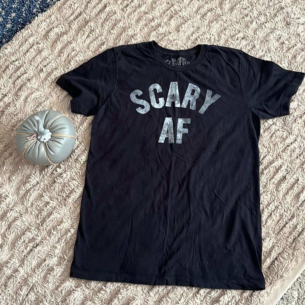 Scary AF Black Matter tee